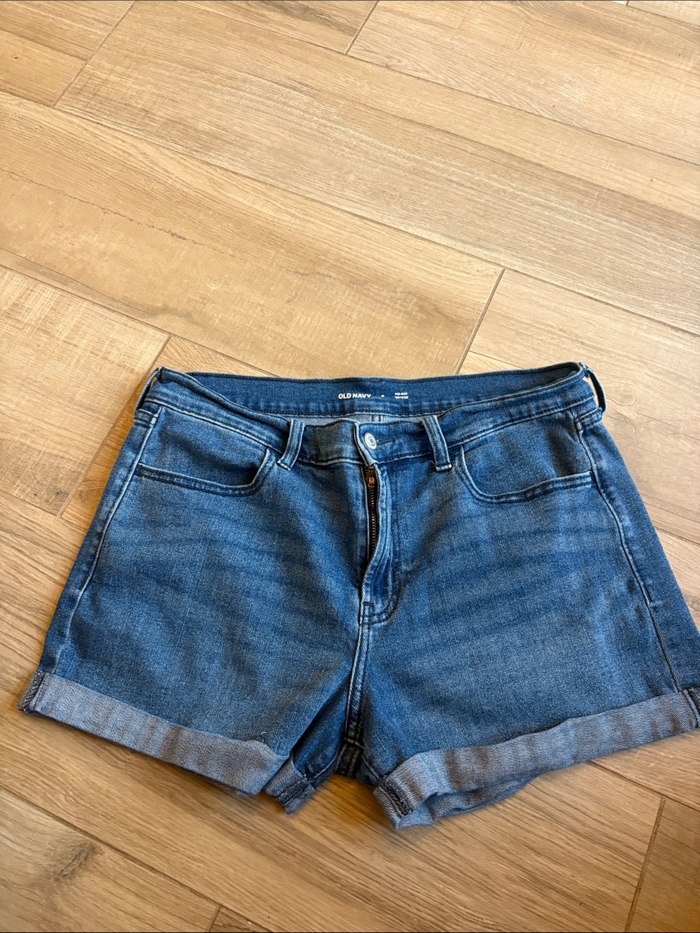 Old Navy Dark Blue Rolled-Hem Denim Shorts